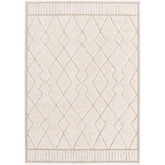 Sweeek Alfombra Interior Con Motivo &Eacute;tnico Bereber, Beige Y Crema, Judy, 230x160x1.1 Cm