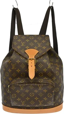 Louis Vuitton Vintage Montsouris Monogram Canvas Brown Canvas Backpack Bag (Pre-Owned)