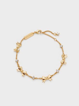 Charles & Keith Paige Bow Crystal Bracelet