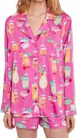 Show me your Mumu Favorite Pj Set In Pink Cocktails