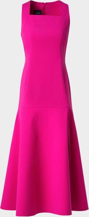 Akris Sleeveless Drop-Waist Midi Dress