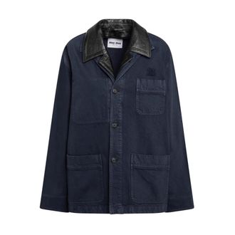 Miu Miu Single-breasted Jacket - female - Miu Miu - Light Jackets - Black - XS - Jackets