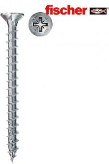 Fischer 200x Power-fast Ii Fpf Ii Czp 5 X 60 Mm Bc Senkkopf Mit Kreuzschlitz Pz2 Teilgewinde Galvanisch Verzinkt Blau Passiviert - 670422