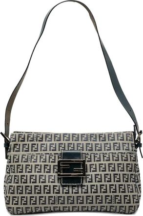 Fendi 2000-2010 Zucchino Canvas shoulder bag - Grijs