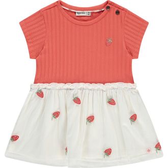 Babyface Multitextured Short Sleeve Dress in Grapefruit at Nordstrom, Size 24M