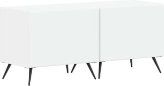 vidaXL Mueble De Tv Blanco Madera De Ingenier&iacute;a Vidaxl