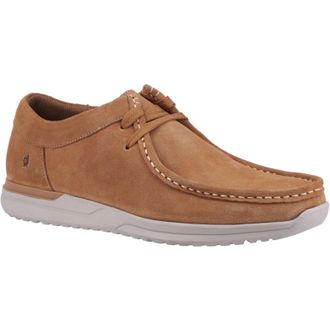 Hush Puppies Hendrix Suede Mens Tan Lace-Up Shoes material_Suede - Size UK 7