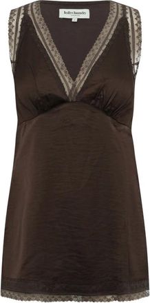 Lollys Laundry Tops, Dames, Bruin, 2Xl, Polyester, Vest