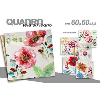 Trade Shop Trade Shop - Quadro Quadretto Decorativo 60x60x2,5cm Tela Su Legno Deluxe Decori Ass. 723643