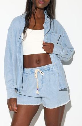 Spiritual Gangster Beaudry Oversize Chambray Button-Up Shirt in Sunbleache at Nordstrom Rack, Size X-Large