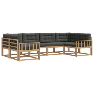 vidaXL Conjunto De Sof&aacute;s De Exterior 6 Pcs Blanco Y Antracita Vidaxl
