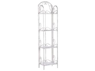 Beliani Estanter&iacute;a 40 cm 166 cm metal blanco