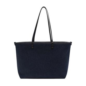 Fendi Tote Bags, female, Blue, Size: ONE SIZE Medium Roll Tote Bag