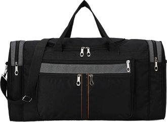 Generic Compatible For Travel Duffel Bag Carry On Luggage Tote Large Capacity Weekender Gym Sport Holdall Overnight Pouches(Black C)