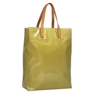 Louis Vuitton Reade Monogram Vernis Yellow Patent_Leather Handbag (Pre-Owned)