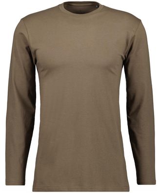 Ragman Longshirt RAGMAN, Herren, Gr. 110, braun (mokka, 835), Baumwolle, Rundhals, Shirts Longshirt