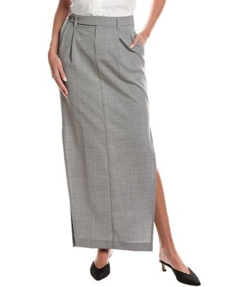 Brunello Cucinelli Wool-Blend Maxi Skirt