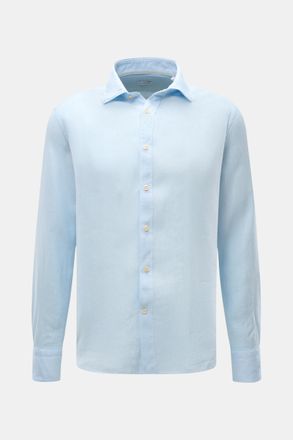 Braun Hamburg Men - Linen shirt shark collar light blue