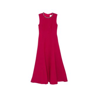 Roland Mouret Crystal-embellished Flared Midi Dress