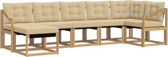 vidaXL Conjunto De Sof&aacute;s De Exterior 7 Uds. Y Beige Vidaxl