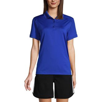 Lands End School Uniform Young Short Sleeve Rapid Dry Polo Shirt in Cobalt at Nordstrom, Size X-Large