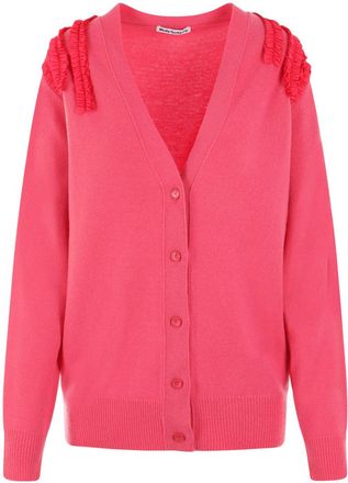 MOLLY GODDARD Cardigan Sally con ruches - Rosa