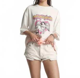 One Teaspoon Bandits Low Waist Denim Shorts In Milk