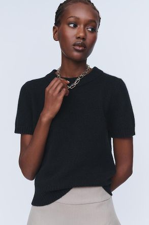 Maeve Mercer Cashmere Short Sleeve Sweater