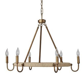 Ballard Designs Savannah 6-Light Jute Wrapped Chandelier - Ballard Designs