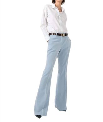 Barbara Bui Herringbone Bootcut Trouser In Sky Blue