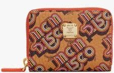 MCM Aren Zip Wallet in Disco Visetos in Cognac at Nordstrom
