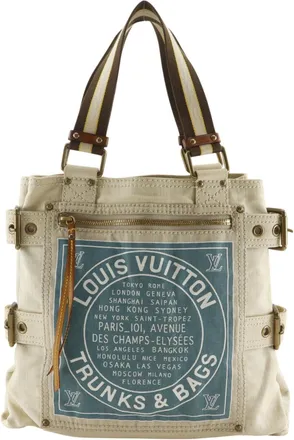 Louis Vuitton Beige Canvas Tote Bag (Pre-Owned)