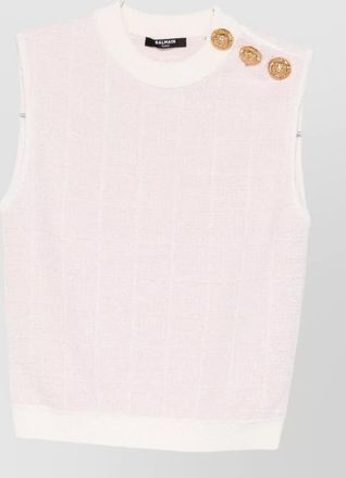 Balmain tweed sleeveless crop top