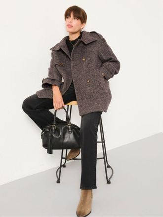 Fat Face FatFace Lottie Brown Wool Blend Coat