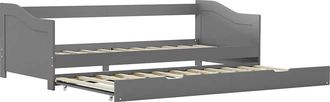 vidaXL Estructura De Sof&aacute; Cama Extra&iacute;ble Sin Colch&oacute;n Gris 90x200cm Vidaxl