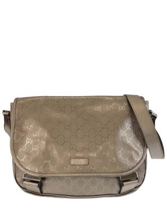 Gucci Metallic Brown Pvc Messenger Bag (Authentic Pre-Loved)