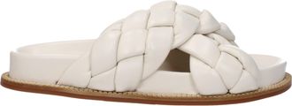 Fabiana Filippi Slippers En Klompen Damess Leer Beige/Ivoor