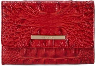 Brahmin Kerra Croc Embossed Leather Wallet in Salsa at Nordstrom