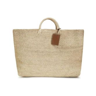 Maneb&igrave; Bolso Tote de Rafia - Bags - Mujer - Beige - ONE SIZE