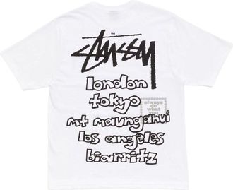 St&uuml;ssy x Always Do What You Should Do World Tour T-Shirt White 3904050-WHIT
