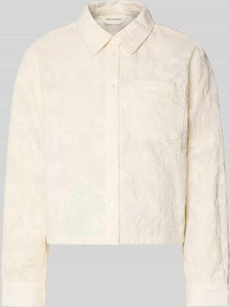 Moss Copenhagen Bluse mit Brusttaschen Modell Sylvia in Offwhite, Gr&ouml;&szlig;e XL