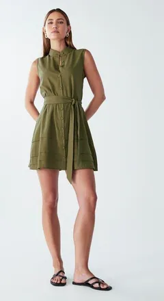 Willa Justice Mini Dress in Olive Green at Nordstrom, Size 2