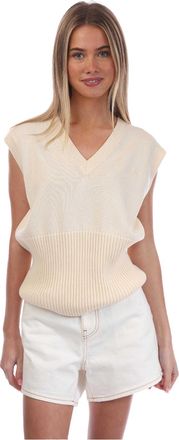 Off-white Off White Dames Zwemmen Mouwloos Top (Beige)