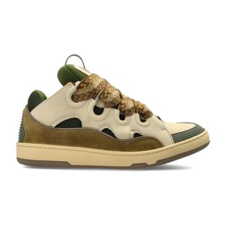 Lanvin Schoenen, Heren, Groen, 44 EU, Leer, Curb Sneakers