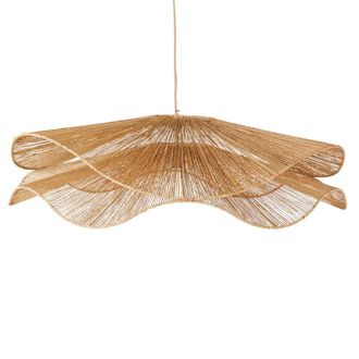 Maisons du monde L&aacute;mpara de techo doble de yute