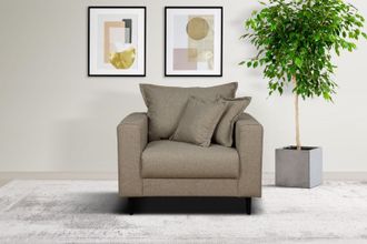 HOME AFFAIRE Sessel »VEYRAS Loungesessel, Masse B/T/H: 95/84/76 cm« mit Wellenunterfederung, incl. Kissen