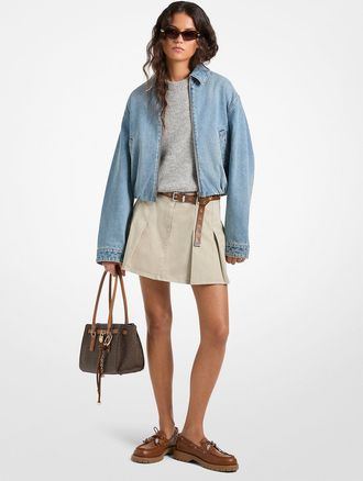 Michael Kors Denim Bomber Jacket