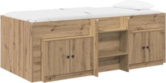 vidaXL Struttura Letto Loft Con Mobile 3 Pz Rovere Artigianale Vidaxl