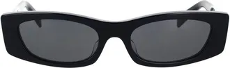 Celine Sunglasses, unisex, Black, 55 MM, Geometric Sunglasses in Black Acetate