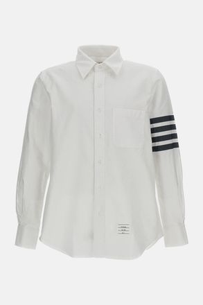 Thom Browne Camicia Oxford Con Dettaglio 4 Righe